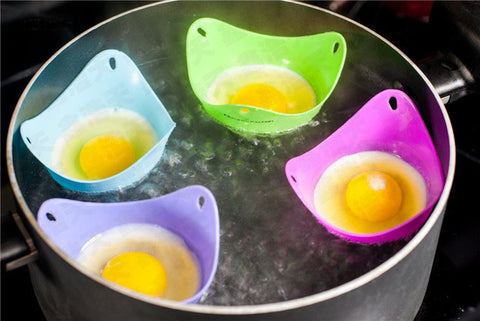 4Pcs/lot Silicone Egg Poaching Pods Mould Pan