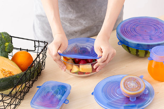 6 Pcs Reusable Silicone Food Packaging Cover